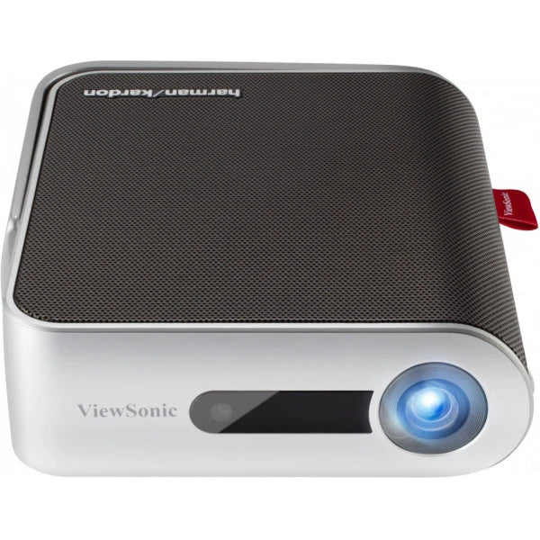 ViewSonic M1+_G2 (300 lm) Portable with 854x480p Resolution, 100'' Maximum Display, Bluetooth & Smart Wi-Fi , Harman Kardon Speaker, HDMI, USB Type-C LED Projector
