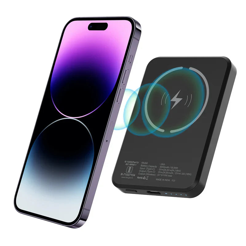 STUFFCOOL 5000 mAh 18 W Wired & Wireless With MagSafe Pocket Size Power Bank