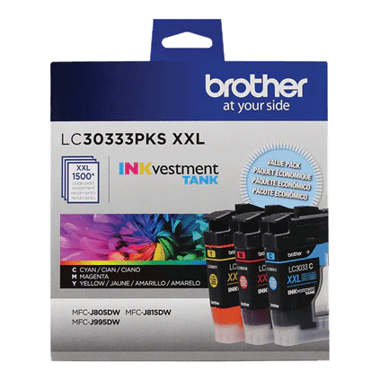 brother Ink-tank Black + Tri Color Combo Pack Ink Cartridge