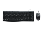 Logitech MK200 Media Wired Keyboard and Mouse Combo Wired USB Desktop Keyboard (Black)