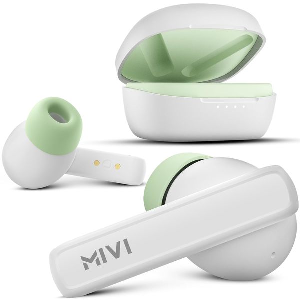 Mivi DuoPods K2 TWS,AI-ENC,40Hr Playtime,13mm Bass,Made in India Bluetooth Earbuds