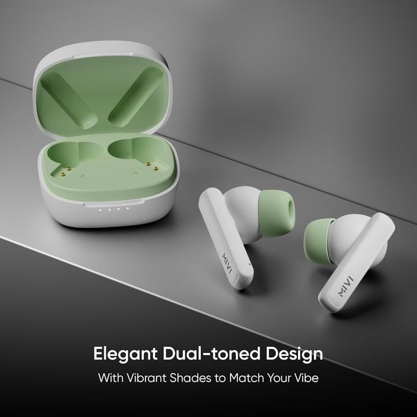 Mivi DuoPods K2 TWS,AI-ENC,40Hr Playtime,13mm Bass,Made in India Bluetooth Earbuds