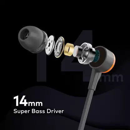 itel L20 Pro with 14mm Super Bass Drivers, In-Line Mic & Music Control, 1.2m Cable Wired EarPhone