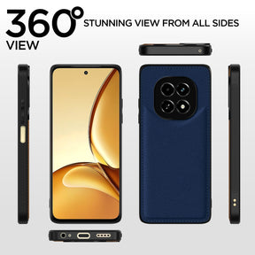 Protect Flexible Pu Leather | Full Camera Protection | Raised Edges | Super Soft-Touch | Bumper Case for Realme C63 5G