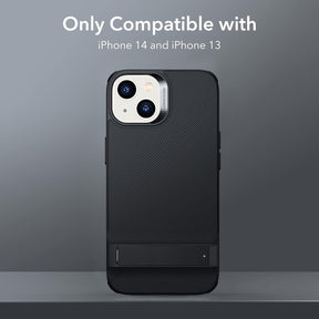 Protect for iPhone 14 Cover with Adjustable Stand, Military-Grade Drop Protection, 3 Stand Modes, TPU, Supports Wireless Charging, Boost Slim Patented Metal Kickstand Phone Back Case