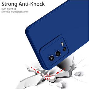 Protect Oppo A55 Back Cover Soft Matte Liquid Silicone TPU | Camera Protection | Shockproof Slim Back Case