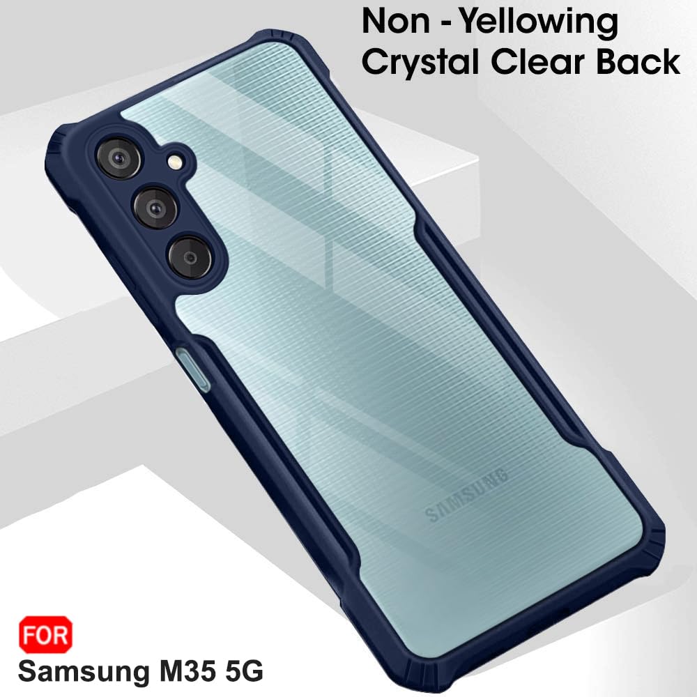 Protect Shockproof Crystal Clear Back Cover Case for Samsung Galaxy M35 5G | 360 Degree Protection | Protective Design | Transparent Back Cover Case