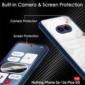 Protect Ultra-Hybrid Shockproof Back Cover Case for Nothing Phone 2a Plus  | Camera Protection Bump | Hard Back Cover for Nothing Phone 2A (PC & TPU, Crystal Clear Back, Black Sides)