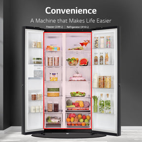 LG 655 L Frost Free Smart Inverter Double Door Side by Side Refrigerator