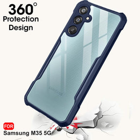 Protect Shockproof Crystal Clear Back Cover Case for Samsung Galaxy M35 5G | 360 Degree Protection | Protective Design | Transparent Back Cover Case