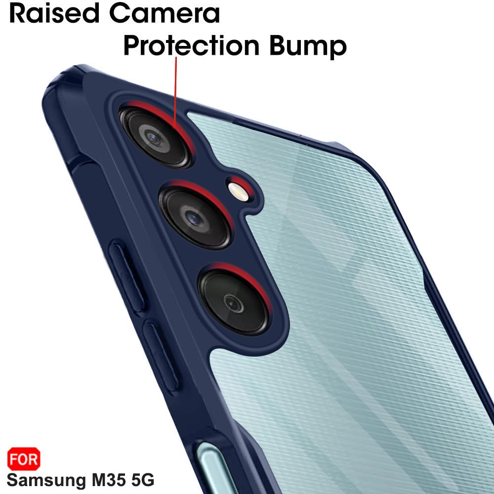 Protect Shockproof Crystal Clear Back Cover Case for Samsung Galaxy M35 5G | 360 Degree Protection | Protective Design | Transparent Back Cover Case