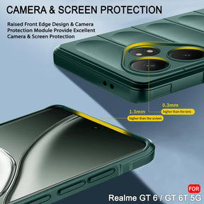 Protect Liquid Silicon Back Cover Case for Realme GT 6 / GT 6T 5G | Shockproof Military Grade Protection | Micro-Fibre Cloth On Inner Side | Anti-Slip Grip Realme GT 6T 5G Back Case