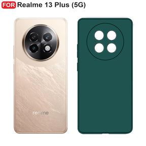 Protect Realme 13 Plus (5G) Back Cover | Camera Bump Protection & Inner Velvet Fabric Lining | Ultra Slim Matte Soft Rubberised Case Cover