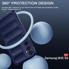 Protect  Liquid Silicon Back Cover Case for Samsung Galaxy M35 5G | Shockproof Military Grade Protection | Micro-Fibre Cloth On Inner Side