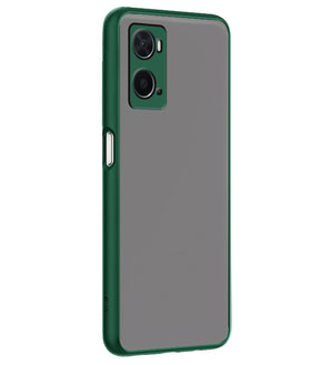 Protect Oppo A76 / Oppo A96 / Oppo A36 Back Cover | Hybrid Smoked Back | Full Camera Protection | Raised Edges | Super Soft-Touch | Bumper Case