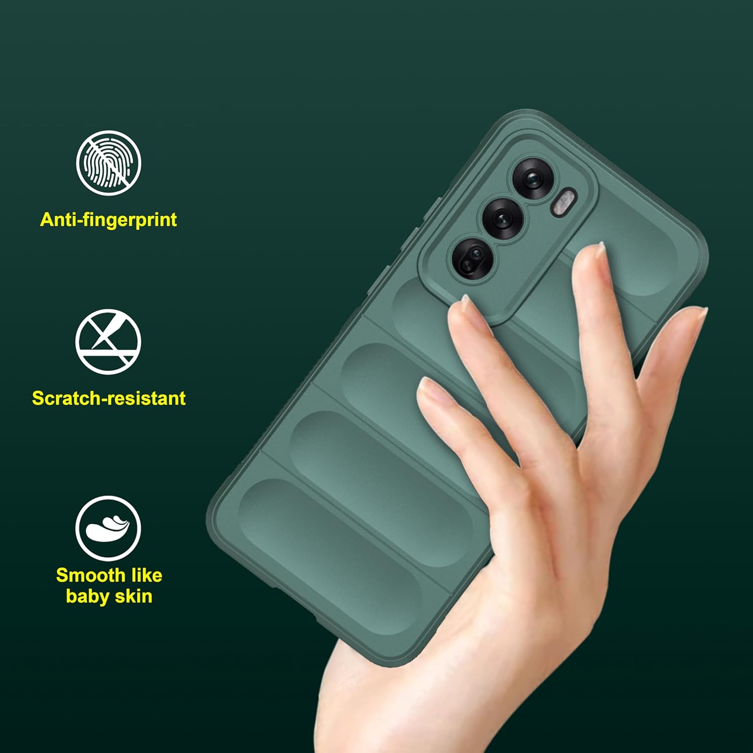 Protect Back Case Cover for Oppo Reno 12 Pro 5G | Compatible for Oppo Reno 12 Pro 5G Back Cover | Liquid Silicon Case