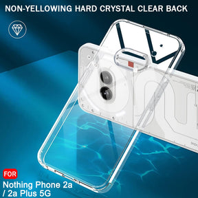Protect Ultra-Hybrid Shockproof Back Cover Case for Nothing Phone 2a Plus  | Camera Protection Bump | Hard Back Cover for Nothing Phone 2A (PC & TPU, Crystal Clear Back, Black Sides)