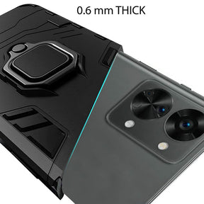 Protect Tough Armor OnePlus Nord 2T 5G Bumper Back Case Cover | Ring Holder & Kickstand in-Built | 360 Degree Protection Back Case