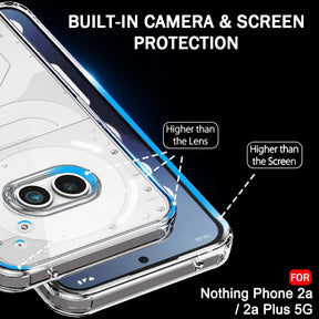 Protect Ultra-Hybrid Shockproof Back Cover Case for Nothing Phone 2a Plus  | Camera Protection Bump | Hard Back Cover for Nothing Phone 2A (PC & TPU, Crystal Clear Back, Black Sides)