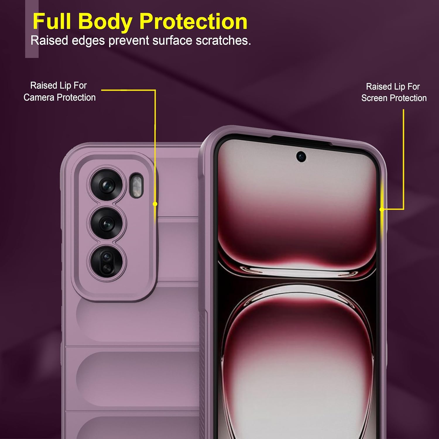 Protect Back Case Cover for Oppo Reno 12 Pro 5G | Compatible for Oppo Reno 12 Pro 5G Back Cover | Liquid Silicon Case