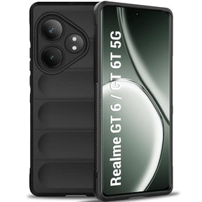 Protect Liquid Silicon Back Cover Case for Realme GT 6 / GT 6T 5G | Shockproof Military Grade Protection | Micro-Fibre Cloth On Inner Side | Anti-Slip Grip Realme GT 6T 5G Back Case