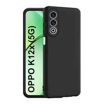 Protect Oppo K12x (5G) Back Cover | Camera Bump Protection & Inner Velvet Fabric Lining | Ultra Slim Matte Soft Rubberised Case Cover