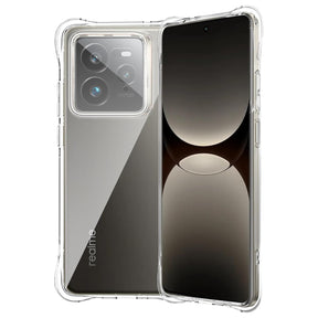 Protect Realme GT 7 Pro, [Bumper] Exculsive Transparent with Anti Dust Plugs Shockproof Slim Back Cover Case