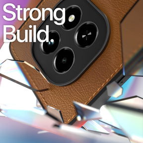 Protect Flexible Pu Leather | Full Camera Protection | Raised Edges | Super Soft-Touch | Bumper Case for Realme C63 5G