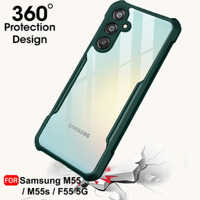 Protect Crystal Clear Back Cover Case for Samsung Galaxy M55 / M55s / F55 5G | 360 Degree Protection | Protective Design | Transparent Cover