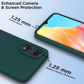 Protect Oppo A38 4G / Oppo A18 4G Back Cover Camera Protection Shockproof Soft Matte Silicone Back Case