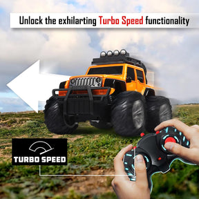 Wembley Monster Truck Remote Control Rc Car Offroad High Speed Racing Car For Kids With 2 Speed And 4 Headlight Modes