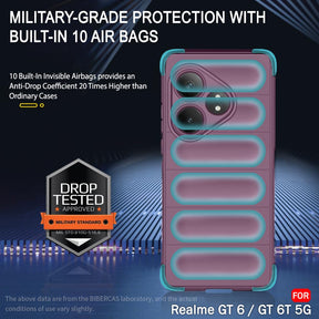 Protect Liquid Silicon Back Cover Case for Realme GT 6 / GT 6T 5G | Shockproof Military Grade Protection | Micro-Fibre Cloth On Inner Side | Anti-Slip Grip Realme GT 6T 5G Back Case