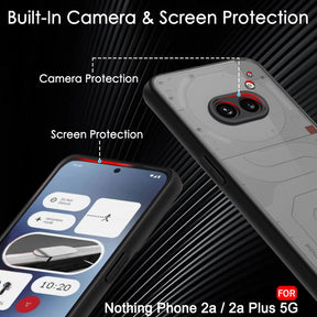 Protect Ultra-Hybrid Shockproof Back Cover Case for Nothing Phone 2a Plus  | Camera Protection Bump | Hard Back Cover for Nothing Phone 2A (PC & TPU, Crystal Clear Back, Black Sides)