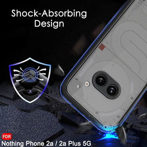 Protect Ultra-Hybrid Shockproof Back Cover Case for Nothing Phone 2a Plus  | Camera Protection Bump | Hard Back Cover for Nothing Phone 2A (PC & TPU, Crystal Clear Back, Black Sides)