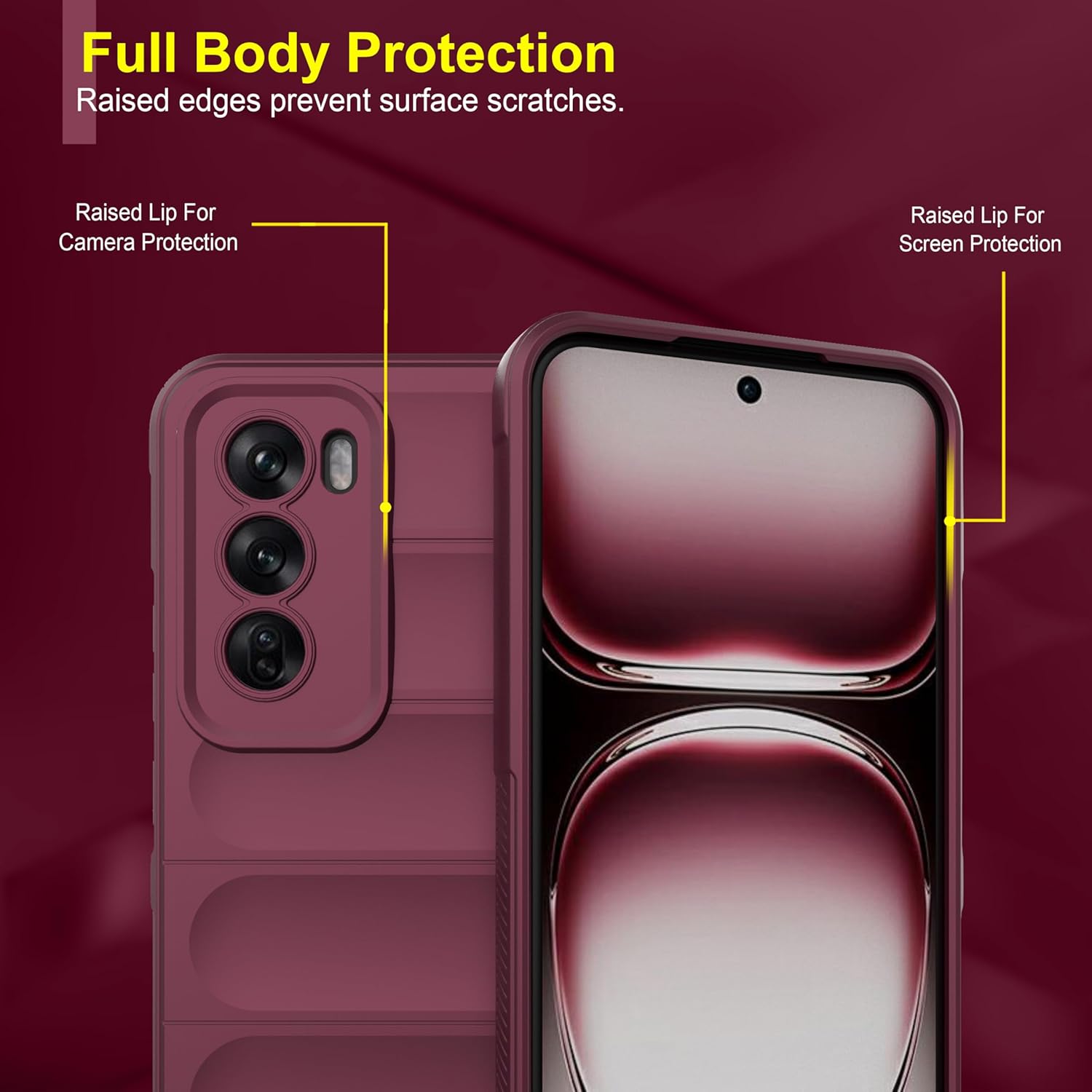 Protect Back Case Cover for Oppo Reno 12 Pro 5G | Compatible for Oppo Reno 12 Pro 5G Back Cover | Liquid Silicon Case