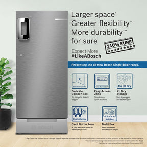 Bosch 187L 5 Star Inverter Direct-Cool Single Door Refrigerator