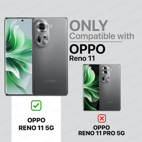 Protect Shock Proof Clear Back Case Mobile Cover for Oppo Reno 11 5G (Hard | Hybrid PC + TPU | Full Armour Device & Camera Protection