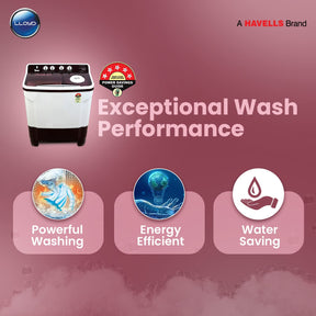 Havells-Lloyd 8.0 Kg Semi Automatic Top Load Washing Machine