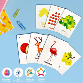 Wembley Flash Card for Babies 0 to 6 Months Old Boy Girls Infant Early Learning Educational Montessori Toys Birthday Gift for 1 2 3 4 Years Kids Activity Toys - Set of 196 Cards
