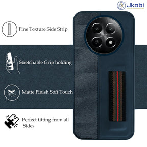 Protect Back Cover Case for Realme Narzo 70x 5G (Professional PU Leather | Strip Chain Holder Socket )