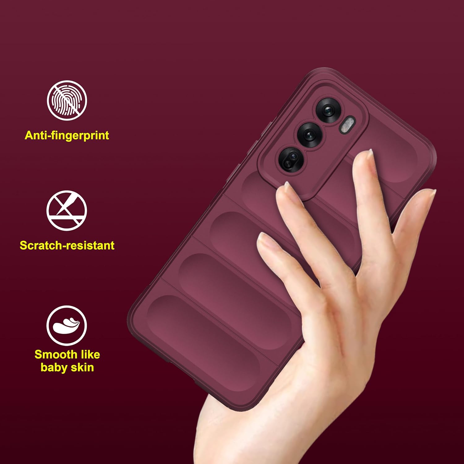Protect Back Case Cover for Oppo Reno 12 Pro 5G | Compatible for Oppo Reno 12 Pro 5G Back Cover | Liquid Silicon Case