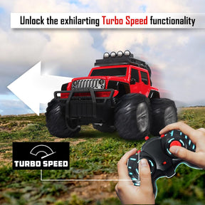 Wembley Monster Truck Remote Control Rc Car Offroad High Speed Racing Car For Kids With 2 Speed And 4 Headlight Modes