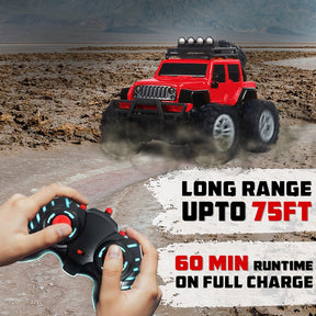 Wembley Monster Truck Remote Control Rc Car Offroad High Speed Racing Car For Kids With 2 Speed And 4 Headlight Modes