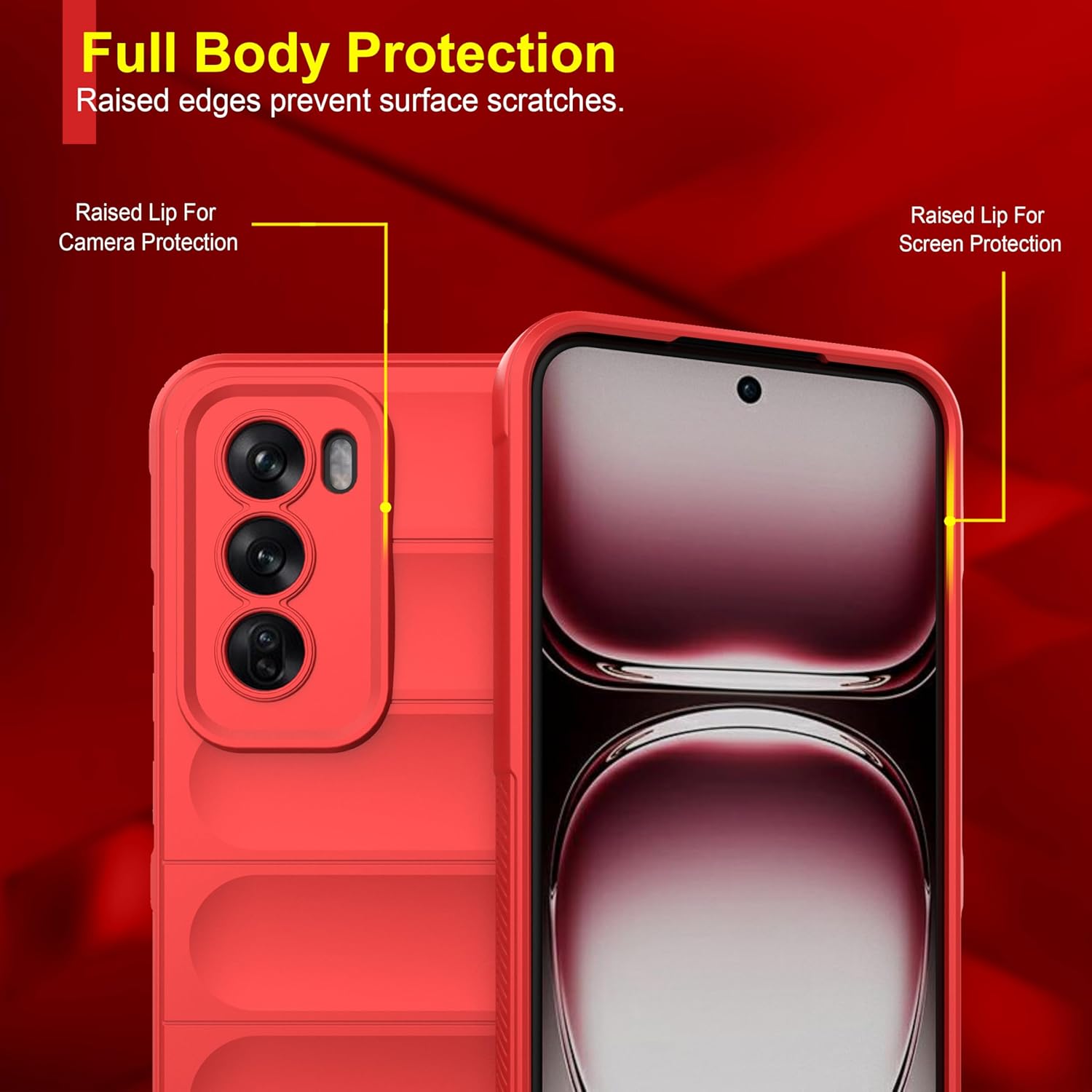 Protect Back Case Cover for Oppo Reno 12 Pro 5G | Compatible for Oppo Reno 12 Pro 5G Back Cover | Liquid Silicon Case