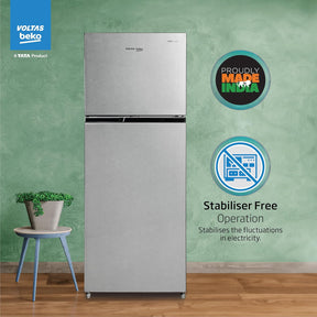 Voltas Beko, A Tata Product 228 L, 2-Star Made in India Double Door Frost Free Refrigerator