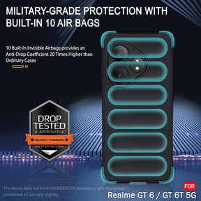 Protect Liquid Silicon Back Cover Case for Realme GT 6 / GT 6T 5G | Shockproof Military Grade Protection | Micro-Fibre Cloth On Inner Side | Anti-Slip Grip Realme GT 6T 5G Back Case