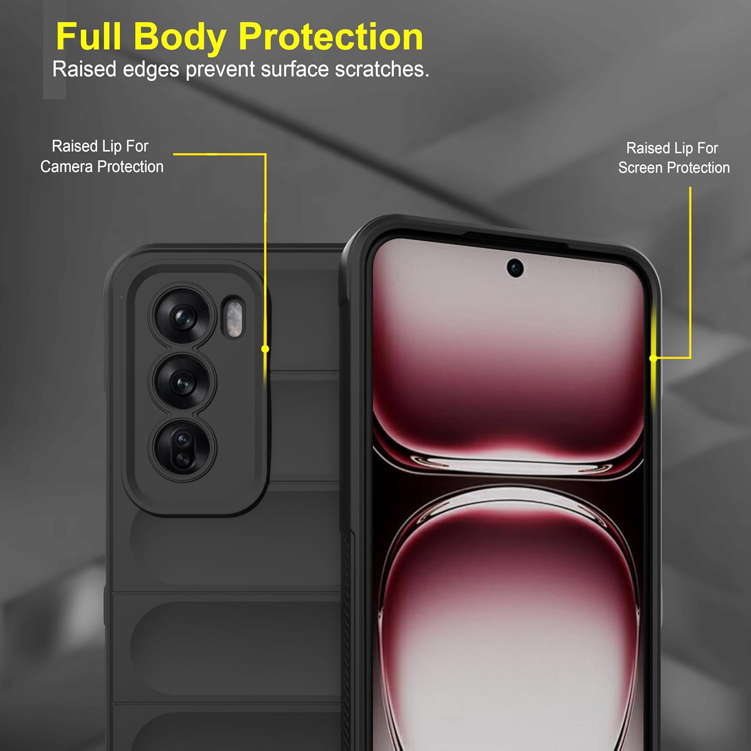 Protect Back Case Cover for Oppo Reno 12 Pro 5G | Compatible for Oppo Reno 12 Pro 5G Back Cover | Liquid Silicon Case