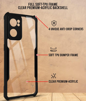 Protect Cover Case for Oppo Reno7 5G | Reno 7 5G (Shockproof with Polycarbonate Clear Panel