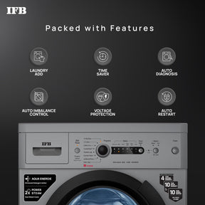 IFB 7 Kg 5 Star with 2X Power Steam, AI Powered, Fully Automatic Front Load Washing Machine