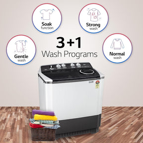 LG 9.5 kg 5 Star Wind jet dry Semi-Automatic Top Load Washing Machine